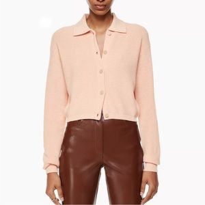 Wilfred Nextdoor cardigan light pink medium
